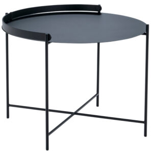 Čern&yacute; kovov&yacute; konferenčn&iacute; stolek HOUE Edge 62 cm