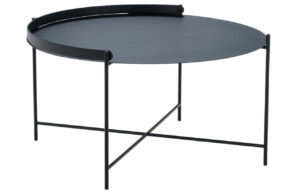 Čern&yacute; kovov&yacute; konferenčn&iacute; stolek HOUE Edge 76 cm
