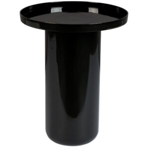 Čern&yacute; kovov&yacute; kulat&yacute; odkl&aacute;dac&iacute; stolek ZUIVER SHINY BOMB 40 cm