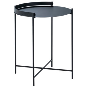 Čern&yacute; kovov&yacute; odkl&aacute;dac&iacute; stolek HOUE Edge 46 cm