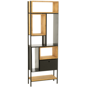Čern&yacute; kovov&yacute; reg&aacute;l J-line Tobleu 185 x 65 cm