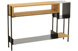 Čern&yacute; kovov&yacute; toaletn&iacute; stolek J-line Tobleu 80 x 120 cm