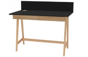 Čern&yacute; lakovan&yacute; pracovn&iacute; stůl RAGABA LUKA 110 x 50 cm