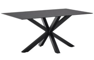 Čern&yacute; skleněn&yacute; j&iacute;deln&iacute; stůl Kave Home Argo 180 x 100 cm