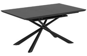 Čern&yacute; skleněn&yacute; rozkl&aacute;dac&iacute; j&iacute;deln&iacute; stůl Kave Home Theone 160-210 x 90 cm