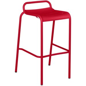 Červen&aacute; kovov&aacute; barov&aacute; židle Fermob Luxembourg 79 cm