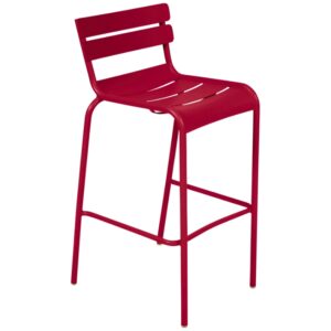 Červen&aacute; kovov&aacute; barov&aacute; židle Fermob Luxembourg 80 cm