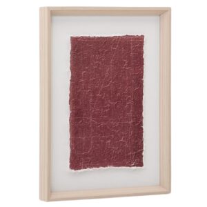 Červen&yacute; abstraktn&iacute; obraz Kave Home Durkan 40 x 30 cm