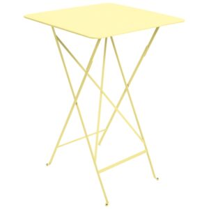 Citronově žlut&yacute; kovov&yacute; skl&aacute;dac&iacute; bistro stůl Fermob Bistro 71 x 71 cm