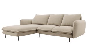 Cosmopolitan Design B&eacute;žov&aacute; čalouněn&aacute; rohov&aacute; pohovka Vienna 225 cm