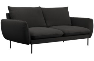 Cosmopolitan Design Čern&aacute; boucl&eacute; trojm&iacute;stn&aacute; pohovka Vienna 200 cm