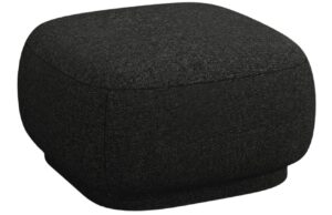 Cosmopolitan Design Čern&aacute; čalouněn&aacute; podnožka Camden 65 x 65 cm