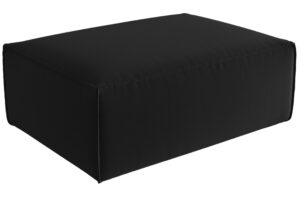 Cosmopolitan Design Čern&aacute; sametov&aacute; podnožka Mackay 100 x 69 cm