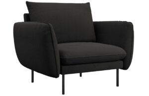 Cosmopolitan Design Čern&eacute; boucl&eacute; křeslo Vienna