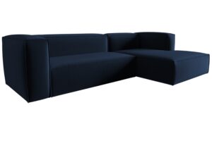 Cosmopolitan Design Kr&aacute;lovsky modr&aacute; sametov&aacute; rohov&aacute; pohovka Mackay 282 cm