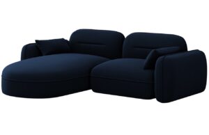 Cosmopolitan Design Kr&aacute;lovsky modr&aacute; sametov&aacute; rohov&aacute; pohovka Sydney 230 cm