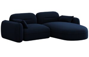Cosmopolitan Design Kr&aacute;lovsky modr&aacute; sametov&aacute; rohov&aacute; pohovka Sydney 230 cm