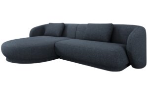 Cosmopolitan Design Modr&aacute; čalouněn&aacute; rohov&aacute; pohovka Camden 289 cm