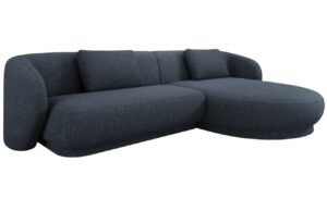 Cosmopolitan Design Modr&aacute; čalouněn&aacute; rohov&aacute; pohovka Camden 289 cm