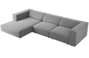 Cosmopolitan Design Sametov&aacute; rohov&aacute; pohovka Arendal 284 cm