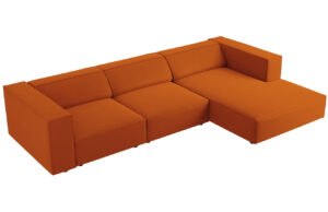 Cosmopolitan Design Sametov&aacute; rohov&aacute; pohovka Arendal 284 cm