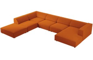 Cosmopolitan Design Sametov&aacute; rohov&aacute; pohovka Arendal 364 cm