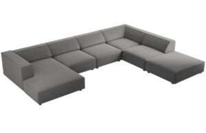 Cosmopolitan Design Sametov&aacute; rohov&aacute; pohovka Arendal 364 cm