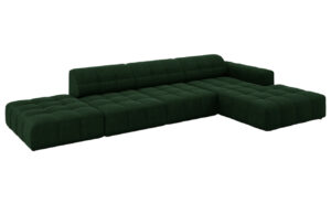 Cosmopolitan Design Sametov&aacute; rohov&aacute; pohovka Chicago 341 cm