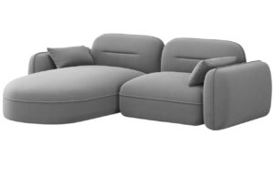 Cosmopolitan Design &Scaron;ed&aacute; sametov&aacute; rohov&aacute; pohovka Sydney 230 cm