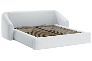 Cosmopolitan Design Světle &scaron;ed&aacute; dvoulůžkov&aacute; postel Campi 180 x 200 cm s &uacute;ložn&yacute;m prostorem