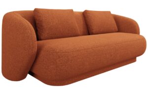 Cosmopolitan Design Terakotově oranžov&aacute; čalouněn&aacute; dvoum&iacute;stn&aacute; pohovka Camden 169 cm
