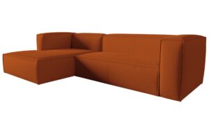 Cosmopolitan Design Terakotově oranžov&aacute; rohov&aacute; pohovka Mackay 282 cm