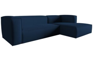 Cosmopolitan Design Tmavě modr&aacute; rohov&aacute; pohovka Mackay 282 cm