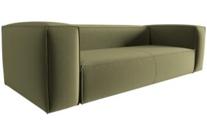 Cosmopolitan Design Zelen&aacute; sametov&aacute; čtyřm&iacute;stn&aacute; pohovka Mackay 230 cm