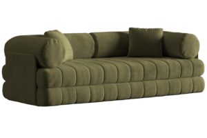 Cosmopolitan Design Zelen&aacute; sametov&aacute; rozkl&aacute;dac&iacute; pohovka Kemi 206 cm