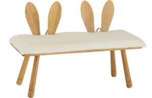 Dřevěn&aacute; dětsk&aacute; lavice J-line Bunny 90 cm
