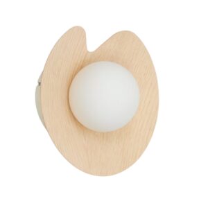 Dřevěn&eacute; n&aacute;stěnn&eacute; světlo Kave Home Wilara 11 cm