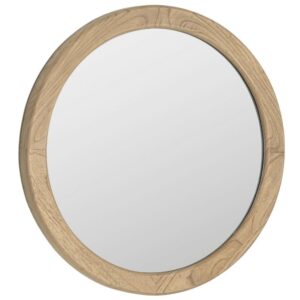 Dřevěn&eacute; z&aacute;věsn&eacute; zrcadlo Kave Home Alum 50 cm