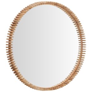 Dřevěn&eacute; z&aacute;věsn&eacute; zrcadlo Kave Home Polke 100 cm