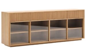 Dubov&aacute; komoda Kave Home Helvine II. 200 x 40 cm