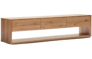Dubov&yacute; TV stolek Kave Home Alguema 200 x 40 cm