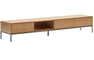 Dubov&yacute; TV stolek Kave Home Vedrana 195 x 40 cm