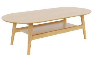 Dubov&yacute; konferenčn&iacute; stolek Woodman Curved 130 x 60 cm