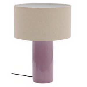 Fialov&aacute; keramick&aacute; stoln&iacute; lampa Kave Home Toneric