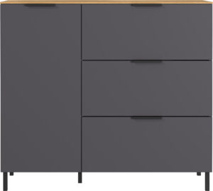 Germania Grafitově &scaron;ed&aacute; komoda California 109 x 40 cm