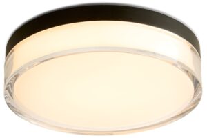 Halo Design Čern&eacute; kovov&eacute; stropn&iacute; LED světlo Clear 23 cm