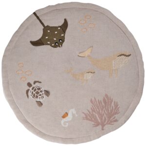 Hněd&aacute; bavlněn&aacute; hrac&iacute; podložka Quax Ocean 120 cm