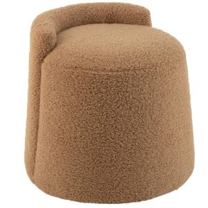 Hněd&aacute; boucl&eacute; stolička J-line Balio 38 cm