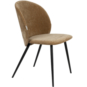 Hněd&aacute; čalouněn&aacute; j&iacute;deln&iacute; židle ZUIVER COZY