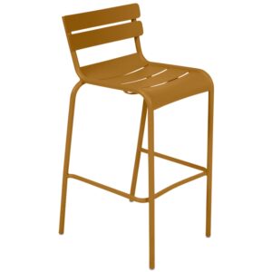 Hněd&aacute; kovov&aacute; barov&aacute; židle Fermob Luxembourg 80 cm